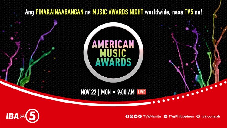 TV5 to Air the 2021 American Music Awards LIVE