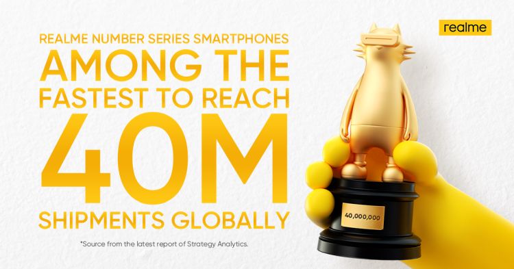realme Among the Fastest to Reach 40M Shipments Globally