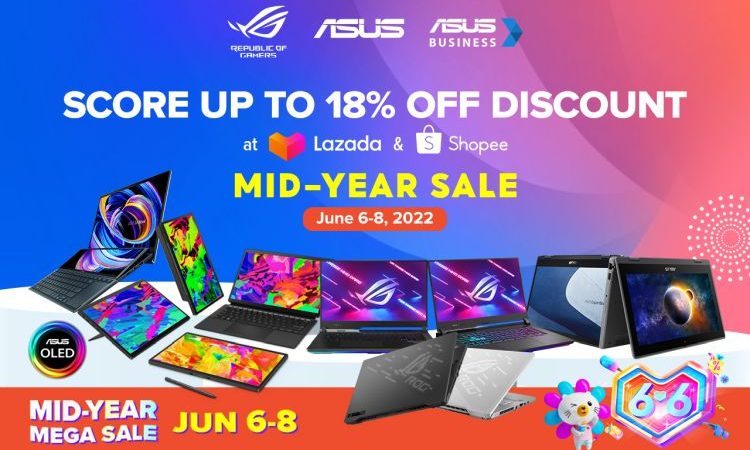 ASUS and ROG Laptops 6.6 Mid-Year e-Commerce Sale