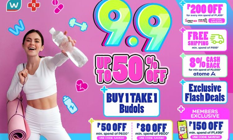 Go For Wellness and Get Up To 50% OFF at Watsons 9.9 Sale