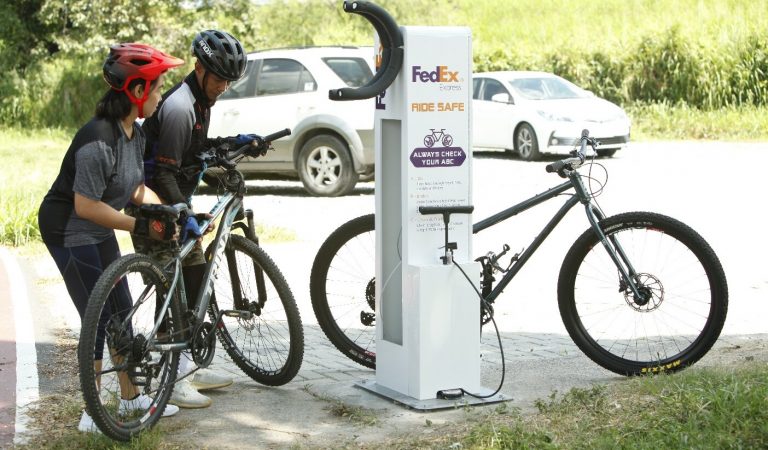 FedEx Express Installs Bicycle Repair Stations in Clark